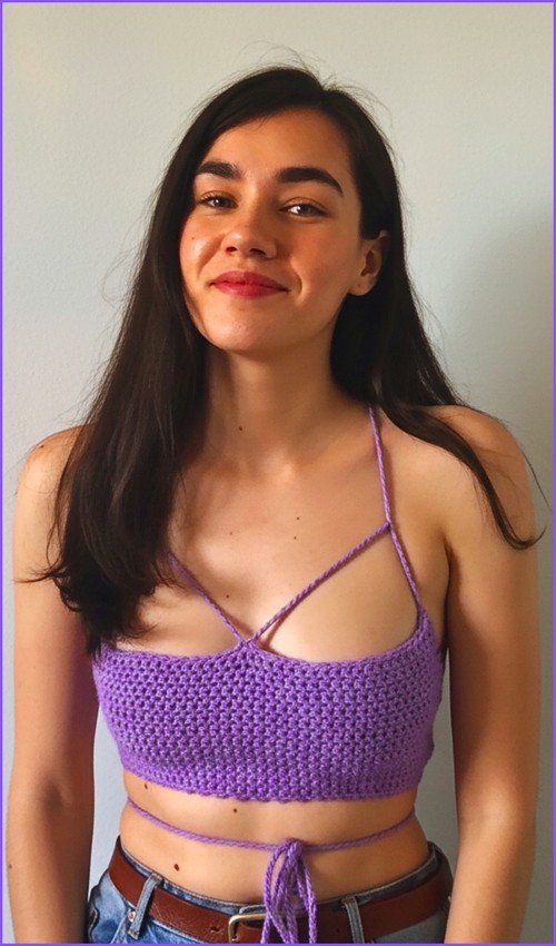 Beginner Friendly Crochet summer bralette outfit 5