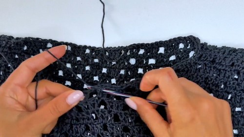 Free Crochet black sheer TOP Pattern For Beginners 3