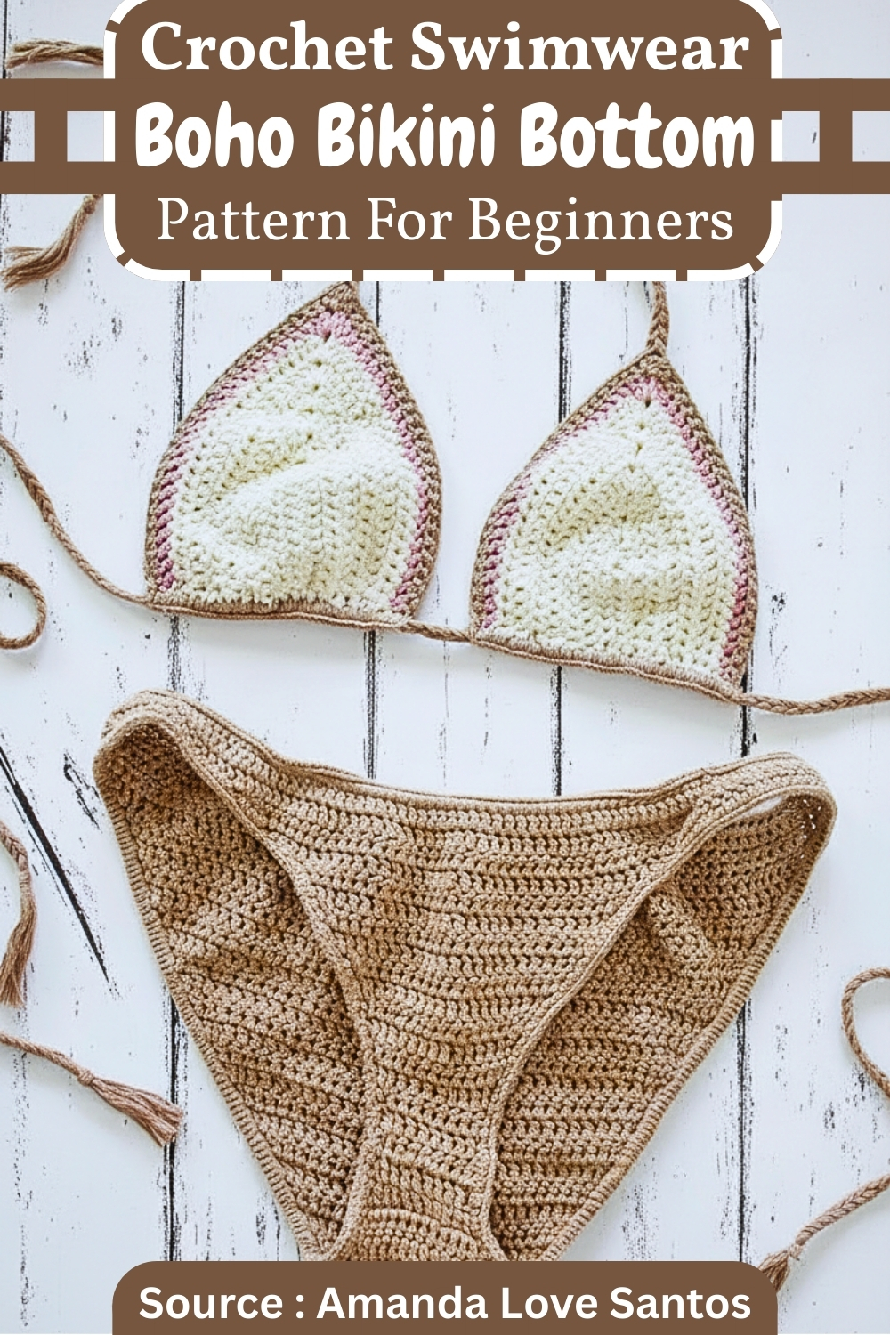 Free crochet boho bikini bottom pattern pin for beginners
