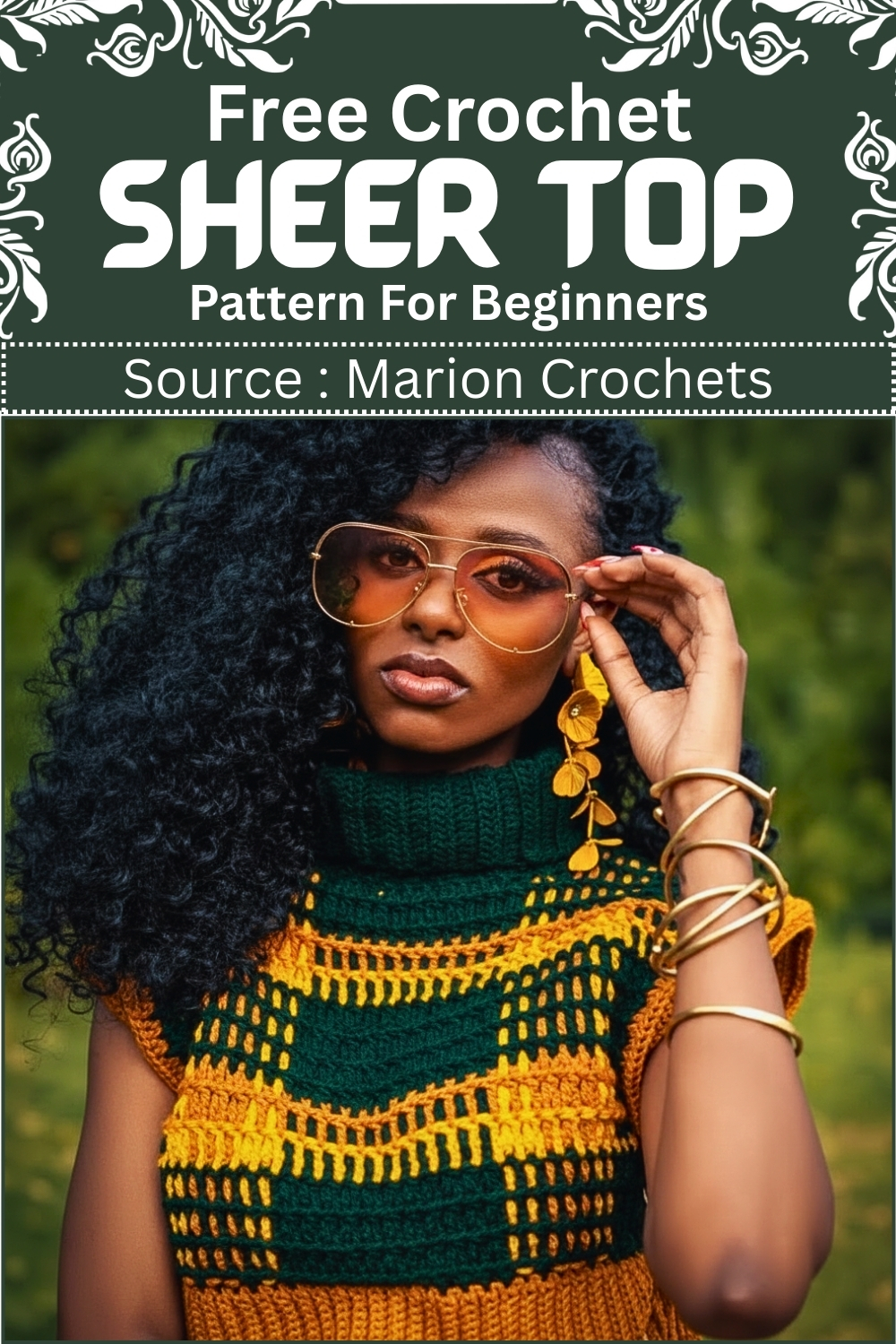 Feee Crochet sheer top Pattern For Beginners