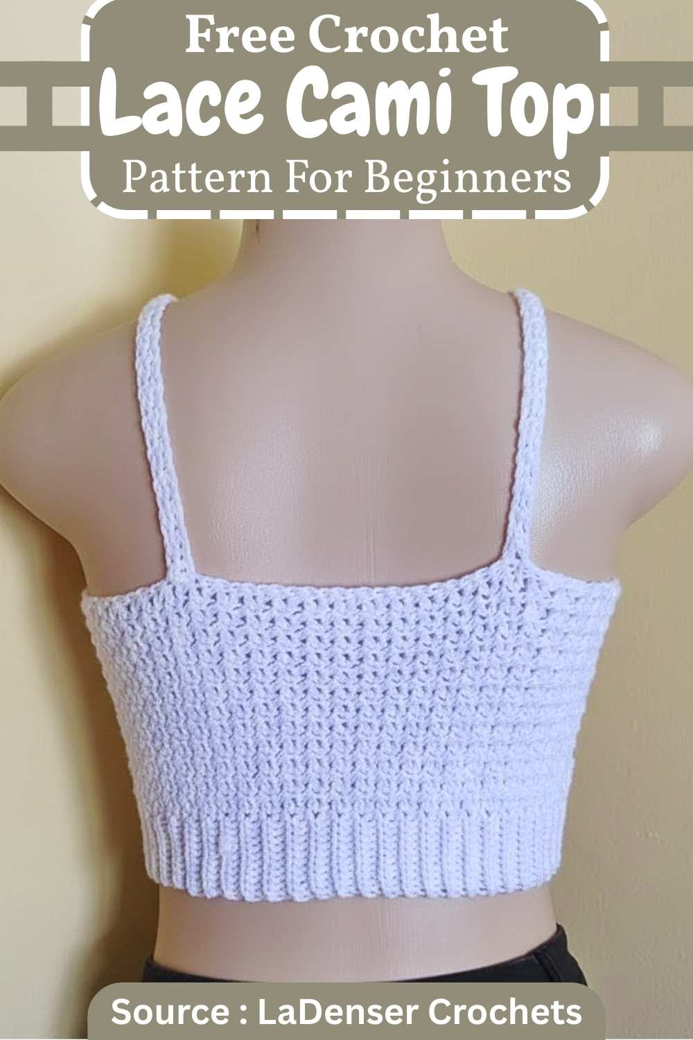 Free Crochet Lace Cami Top Pattern For Beginners