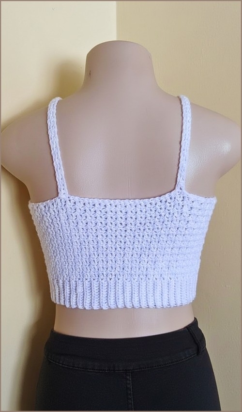 Free Crochet Lace Cami Top Pattern For Beginners 4