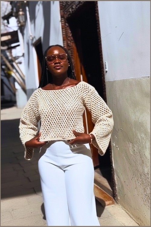 Free Crochet Summer Top With Sleeves Pattern For Beginners4