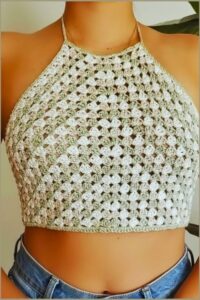 Free Crochet Summer Top Without Sleeves Pattern For Beginners 5