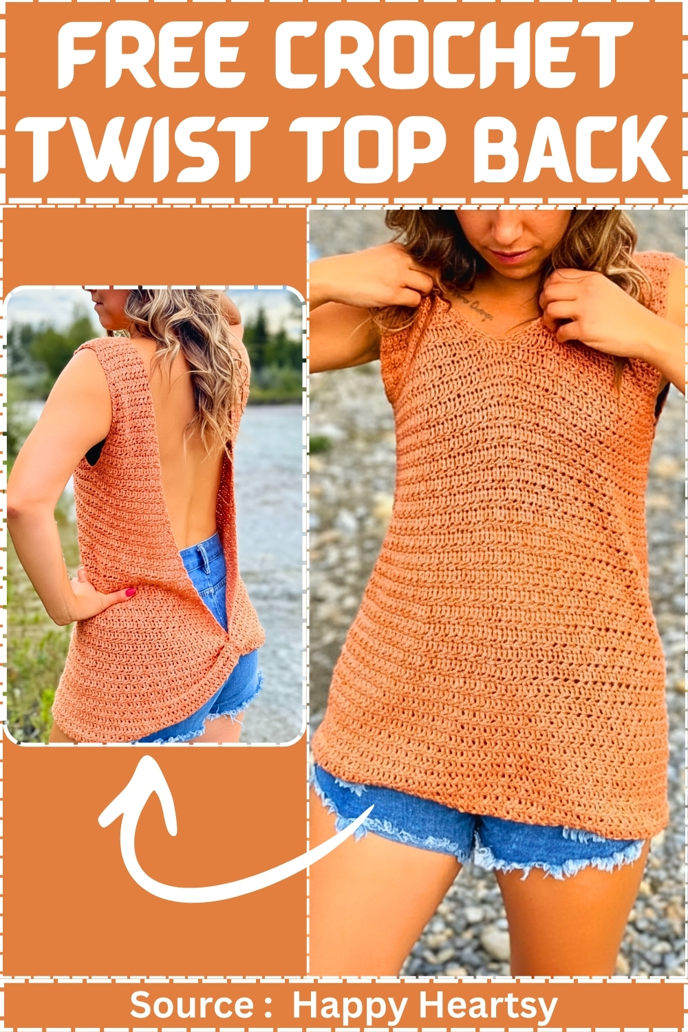 Free Crochet Twist Top Back