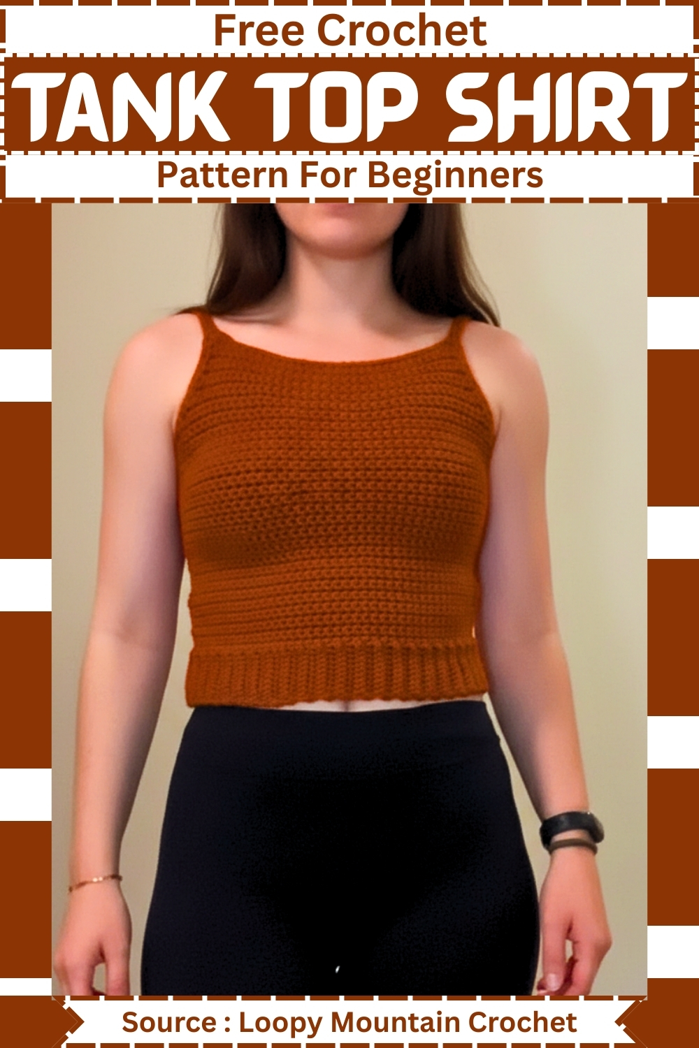 Free Crochet tank top shirt Pattern For Beginner
