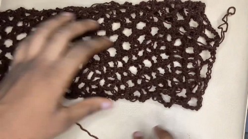 Free Crochet OFF-SHOULDER MESH top Pattern For Beginners 3