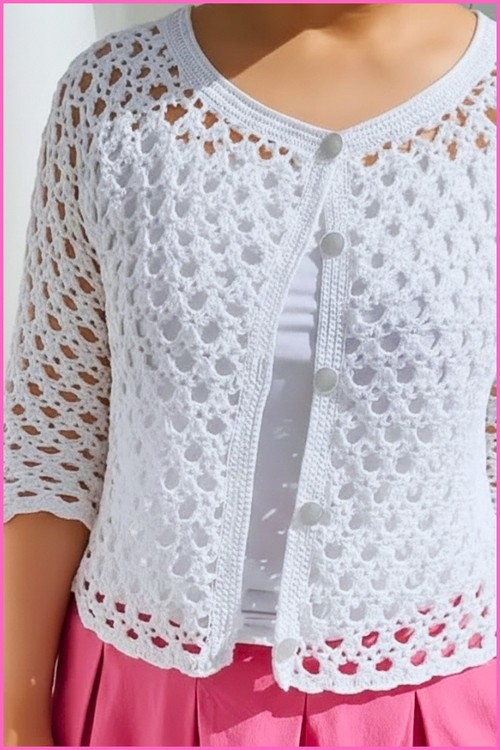 Beginner Friendly Crochet top over white Button up 5