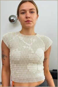 Free Crochet Summer Filet Blouse Top Pattern For Beginners 5