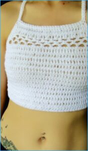 Free Crochet boxy crop top Pattern For Beginners 5