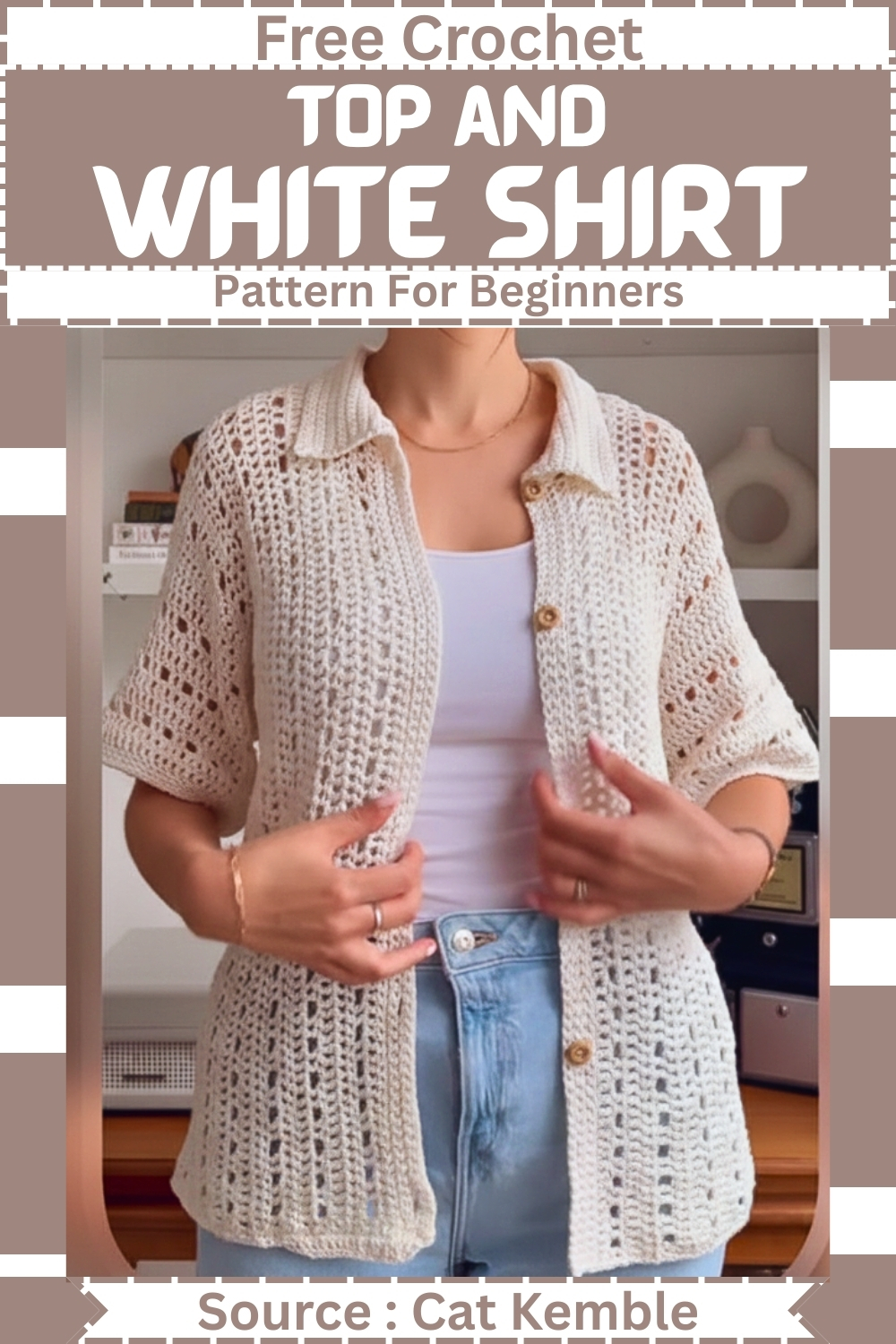 Free Crochet top and white shirt Pattern For Beginners (1)