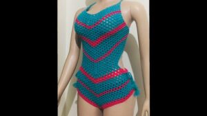 Free Crochet swimwear one piece 4