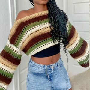 Free Cropped Crochet Sweater Tutorial For Beginners