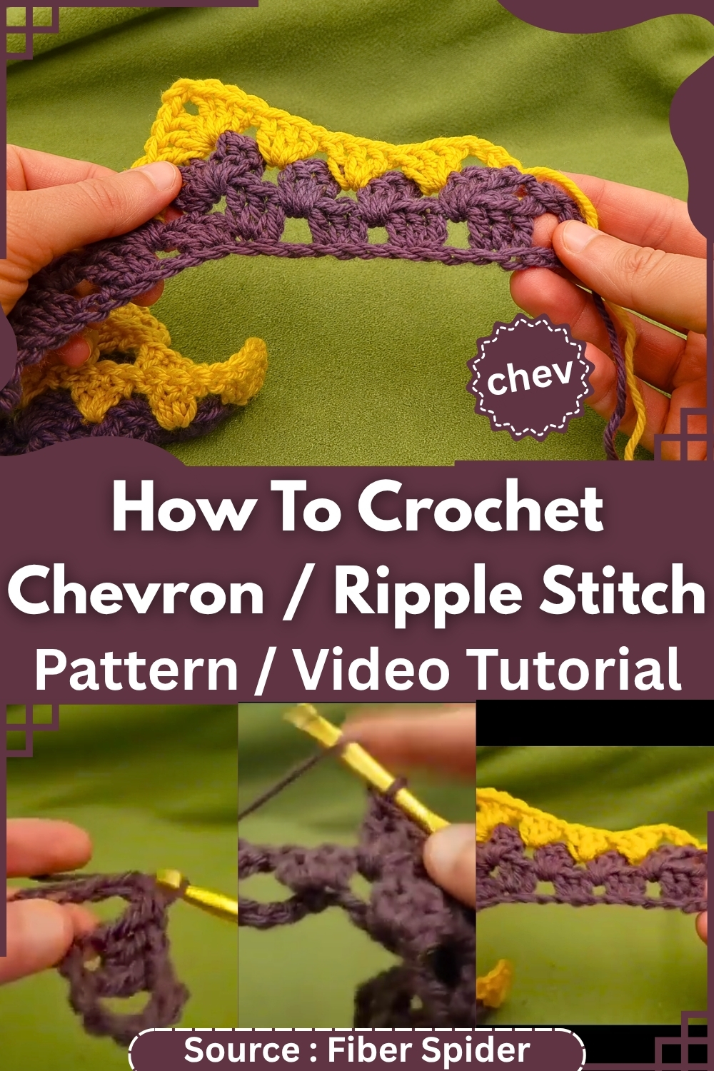 Chevron Ripple Stitch Pattern Video Tutorial