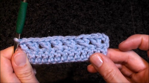 How To Crochet Crossed Double Stitch Pattern Video Tutorial 3