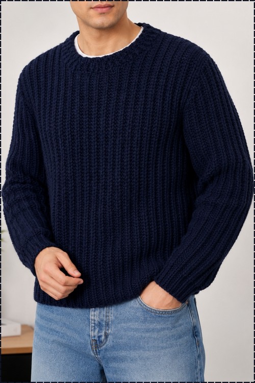 Crochet Baggy Sweater For Men 5