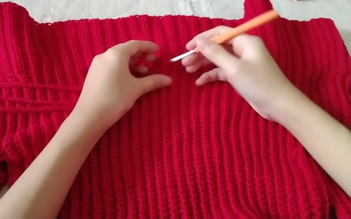 Crochet Boat Neck Sweater 4