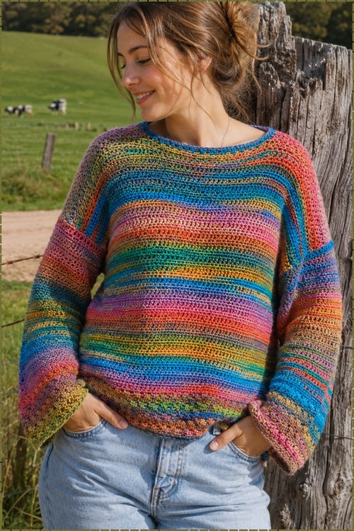 Crochet Crew Neck Sweater 5