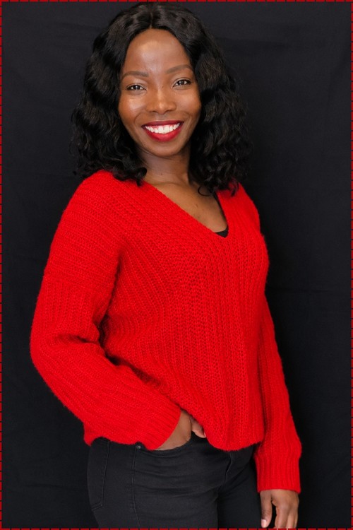 Crochet Deep V Neck Sweater 5