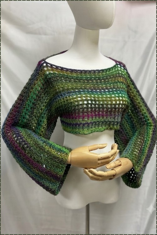 Crochet Mohair Boat Neck Top 5