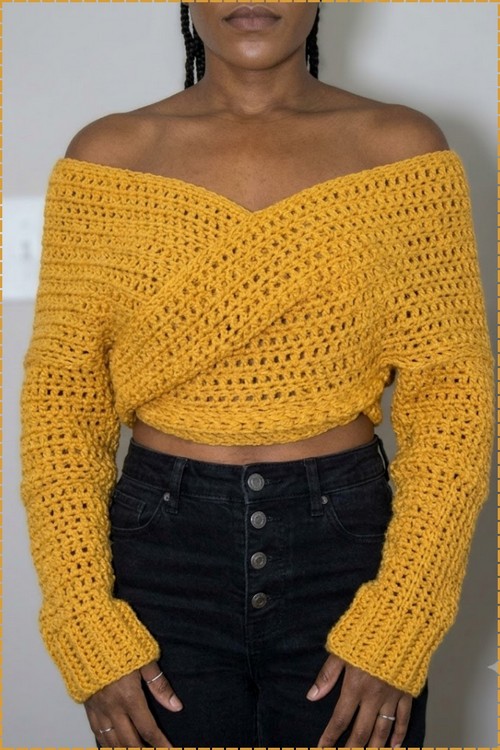 Crochet Sweater Wrap Scarf 5