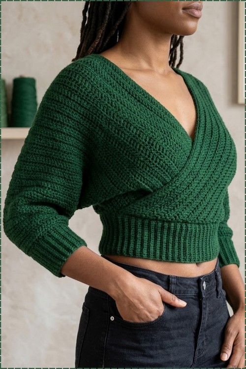 Crochet Sweater Wrap With Sleeves 5