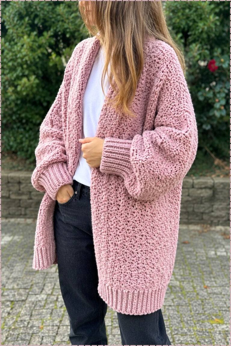 Long Crochet Sweater Dress 5
