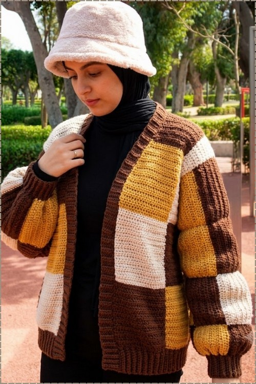 crochet Oversized Turtleneck Sweater 5