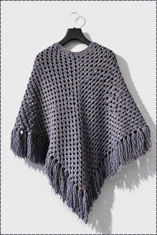 Crochet amelia poncho sweate Free Pattern for Beginners 5