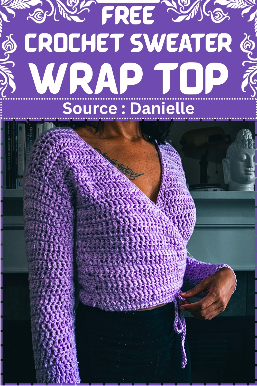 fREE Crochet Sweater Wrap Top