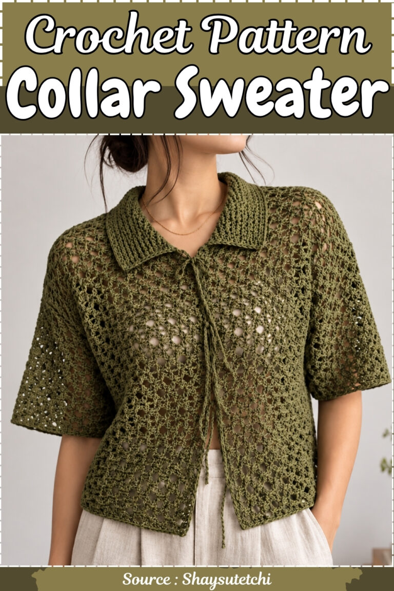 Crochet Pattern Collar Sweaters